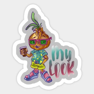 Vegan Look Boy Illustration Sticker